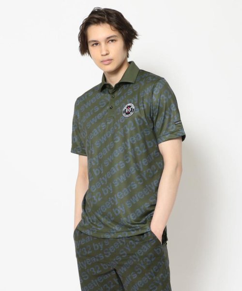 RoyalFlash(ロイヤルフラッシュ)/SY32 by SWEET YEARS /エスワイサーティトゥバイ スィートイヤーズ /PATTERN POLO SHIRTS/カーキ