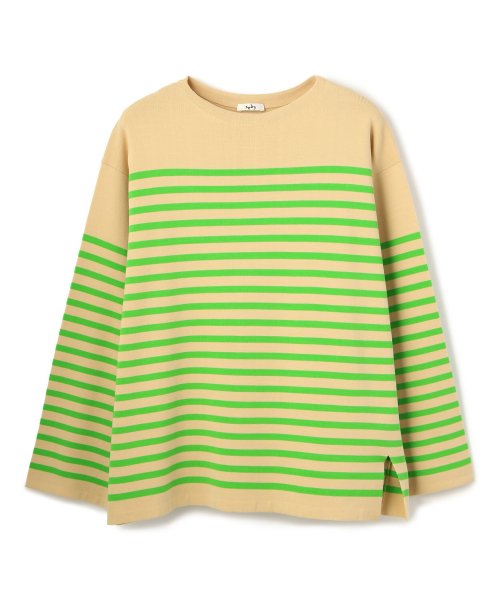 saby/サバイ/MILANO LIB BOAT NECK BORDER KNIT/ミラノリブボートネックニット LIB BOAT NECK BORDER beauty