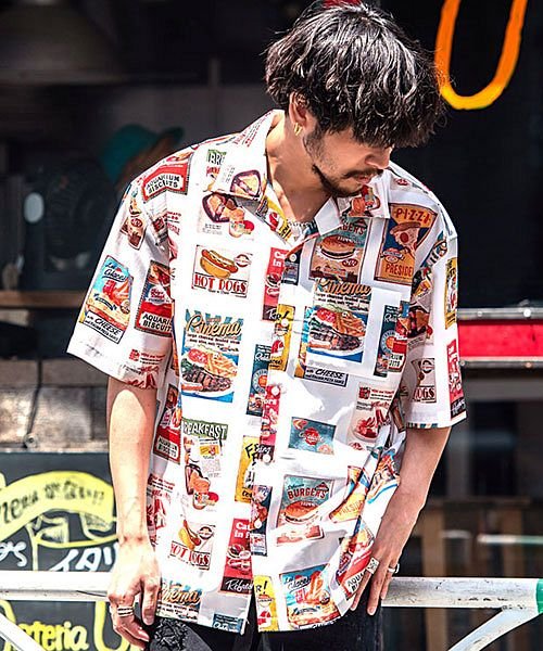 Ciao 総柄プリント半袖オープンカラーシャツ メンズ ブランド おしゃれ 大人 総柄シャツ プリント 大きいサイズ 半袖 半袖シャツ カジュアル メンズファッ エスビーセレクト Sb Select Magaseek