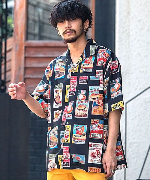 Ciao 総柄プリント半袖オープンカラーシャツ メンズ ブランド おしゃれ 大人 総柄シャツ プリント 大きいサイズ 半袖 半袖シャツ カジュアル メンズファッ エスビーセレクト Sb Select Magaseek