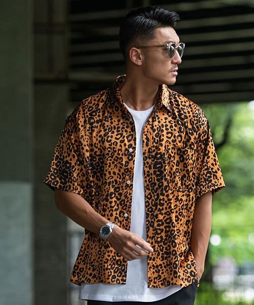 Hollywood Rich 半袖レオパードビッグシャツ メンズ 半袖 ブランド 大人 おしゃれ レオパード ヒョウ柄 大きいサイズ トップス ユニセックス エスビーセレクト Sb Select Magaseek