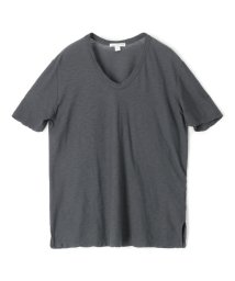 JAMES PERSE(JAMES PERSE)/コットンスラブジャージー ソフトVネックTシャツ WUA3705/18ブラック系