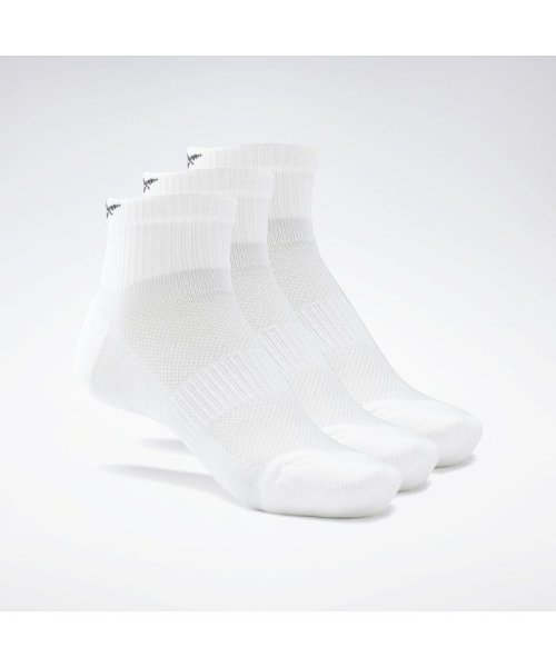 Reebok(リーボック)/アクティブ ファウンデーション アンクル ソックス 3足組 / Active Foundation Ankle Socks 3 Pairs/ホワイト