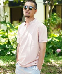 GIORDANO(ジョルダーノ)/GIORDANO/ライオンロゴ半袖ポロシャツ/ライトピンク