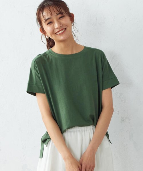 COMME CA ISM (コムサイズム（レディス）)/日本の伝統カラーTシャツ/グリーン