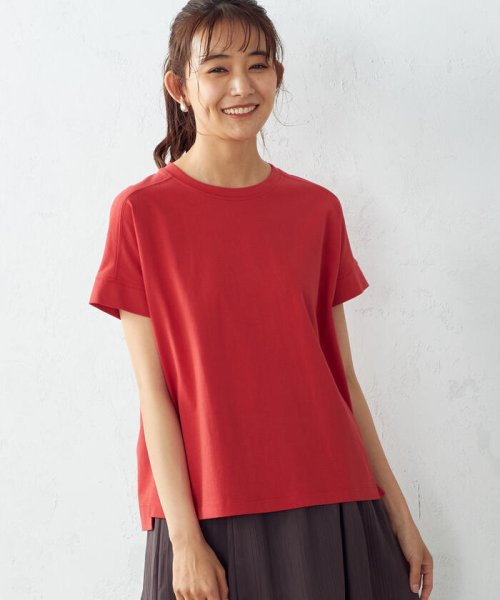 COMME CA ISM (コムサイズム（レディス）)/日本の伝統カラーTシャツ/レッド