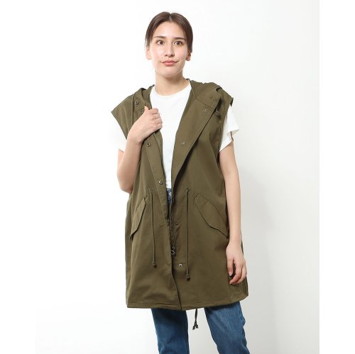 セール 綿ツイルミリタリーフードベスト スタイルブロック レディース Styleblock Magaseek
