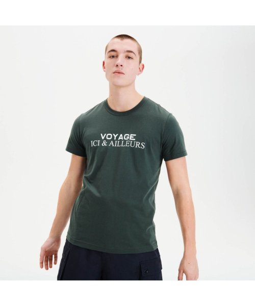 ＡＩＧＬＥ MEN(エーグル　メンズ)/吸水速乾 グラフィック 半袖Tシャツ/ダークグリーン
