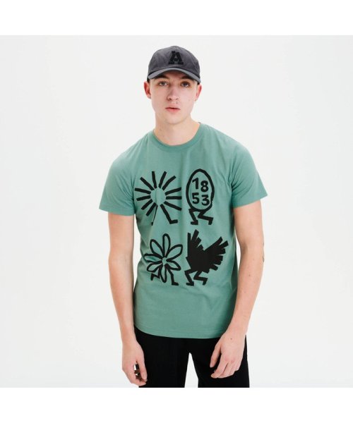 ＡＩＧＬＥ MEN(エーグル　メンズ)/吸水速乾 グラフィック 半袖Tシャツ（ARTISTIC）/グリーン