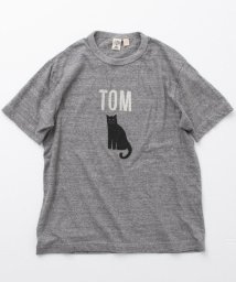 NOLLEY’S goodman(ノーリーズグッドマン)/【BARNS OUTFITTERS/バーンズアウトフィッターズ】別注 吊り編みTシャツ TOM ネコ/グレー