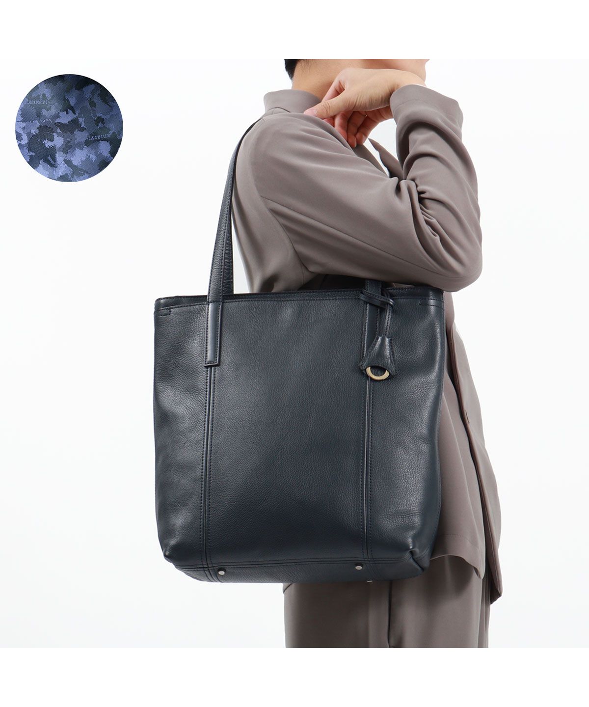 【正規取扱店】アニアリ トートバッグ aniary Shrink Leather Tote シュリンクレザー トート 通勤 A4 縦型 日本製  07－02012