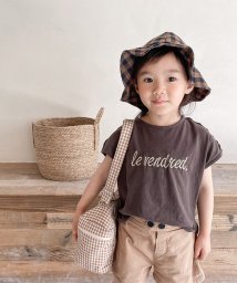 aimoha(aimoha（アイモハ）)/aimoha－KIDS－ 韓国子供服　チェック柄ハーフパンツ/グレー
