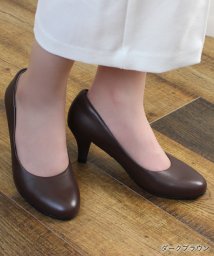 ALETTA/【本革】レザー パンプス 本革 ラウンドトゥ 6.5cm ヒール レディース 靴 シューズ 甲高 幅広 走れる 痛くない リクルート 大きいサイズ 冠婚/504738784