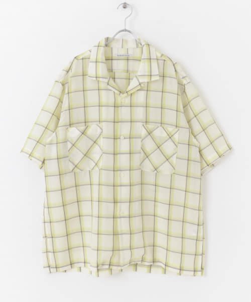 URBAN RESEARCH(アーバンリサーチ)/WORK NOT WORK　Open Collar Checked Shirts/YELLOW