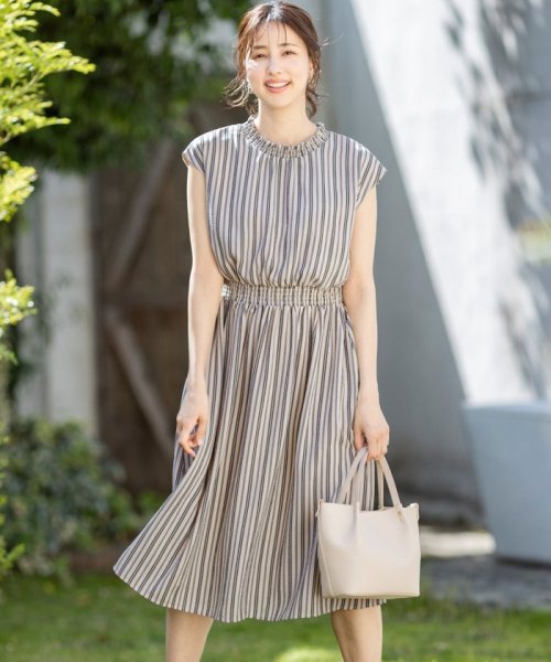 洗える ストライプサッカー ワンピース エニィ スィス Anysis Magaseek