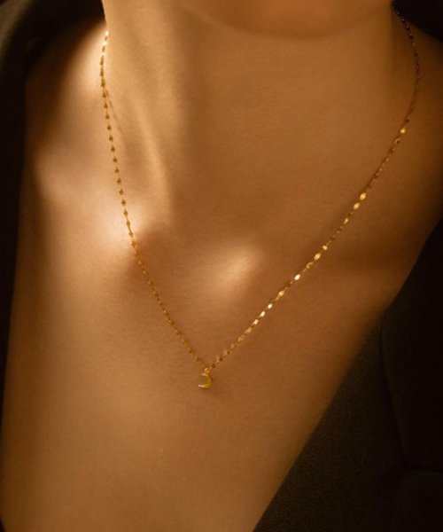 les bon bon(les bon bon)/【les bon bon / ルボンボン】victoria moon necklace / ヴィクトリア ムーン ネックレス gold ゴールド 10K 10金/ゴールド