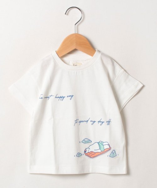 coen(coen)/【coen/コーエン】アニマルアイスプリントTシャツ/WHITE