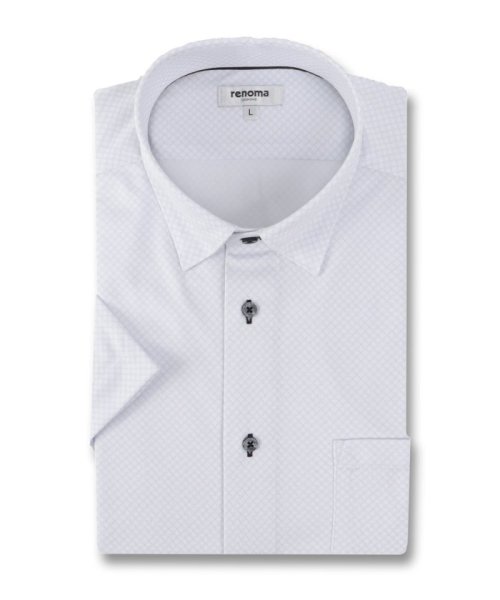TAKA-Q(タカキュー)/ノーアイロン ストレッチ スタンダードフィット スナップダウン 半袖 ニット 半袖 シャツ メンズ ワイシャツ ビジネス ノーアイロン 形態安定 yシャツ 速乾/ホワイト