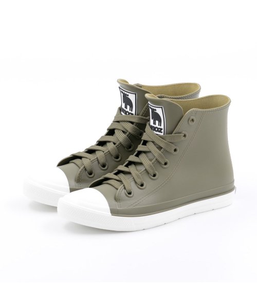 セール レディース レインシューズ スニーカー Moz モズ 防水 レースアップ ハイカットくすみカラー Km Mz8417 フットプレイス Foot Place Magaseek