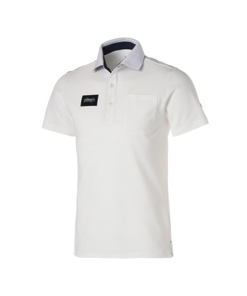 PUMA(プーマ)/DRYCELL メンズ ゴルフ カラー プーマ ロゴ 半袖 ポロシャツ/BRIGHTWHITE