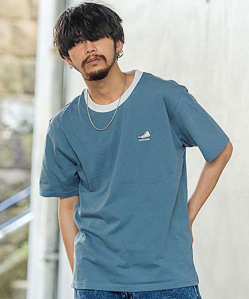 Converse ワンポイント刺繍クルーネック半袖tシャツ コンバース Tシャツ メンズ ブランド おしゃれ 大人 半袖 無地 ブランド クルーネック シンプル エスビーセレクト Sb Select Magaseek
