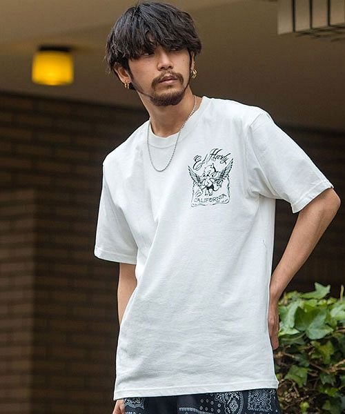 Ed Hardy ウィングデビルロゴクルーネック半袖tシャツ メンズ 半袖 ブランド おしゃれ 大人 トップス デビル 刺繍 La ロサンゼルス プリント ロゴ エスビーセレクト Sb Select Magaseek