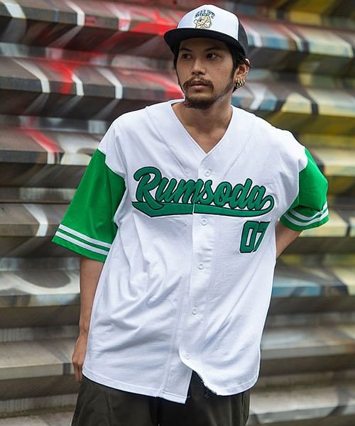 エスビーセレクト Sb Select Rumsoda アップリケロゴベースボールシャツ メンズ ブランド おしゃれ 半袖 ベースボールシャツ 半袖シャツ 無地 ブランド ストリート 韓国ファッション Magaseek