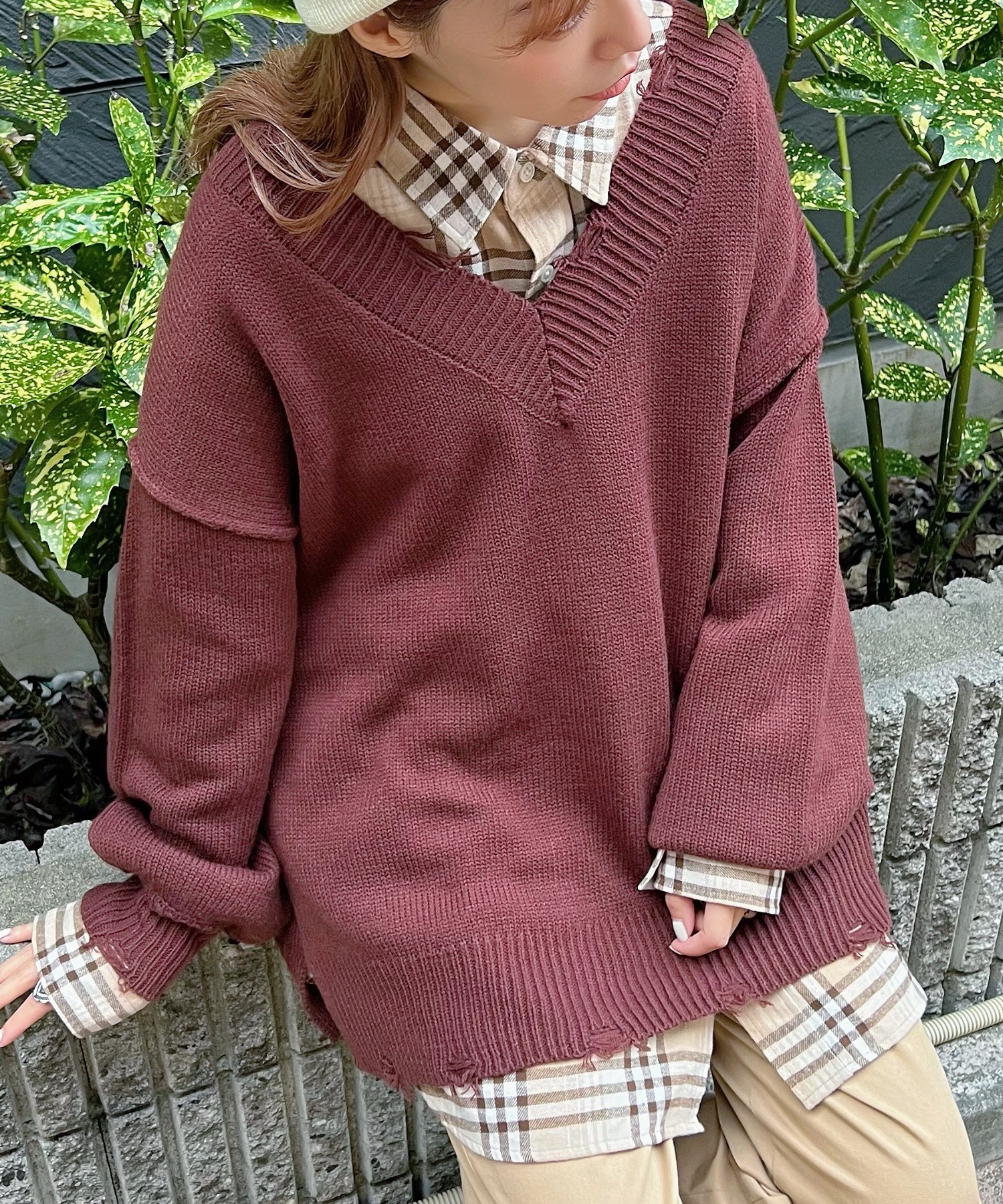 ハレ ダメージニット | nalans.com
