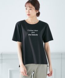 A/C DESIGN BY ALPHA CUBIC(エーシーデザインバイアルファキュービック)/ゆるシルエットロゴプリントTシャツ/ブラック