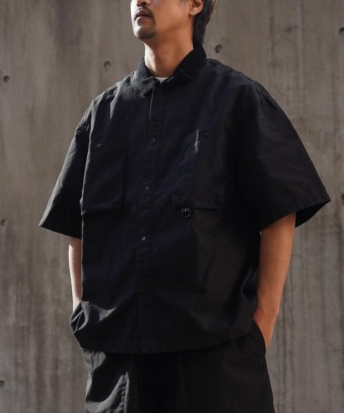 BEAVER(ビーバー)/MANASTASH/マナスタッシュ　MS WORK SHIRT　MSワークシャツ/ブラック