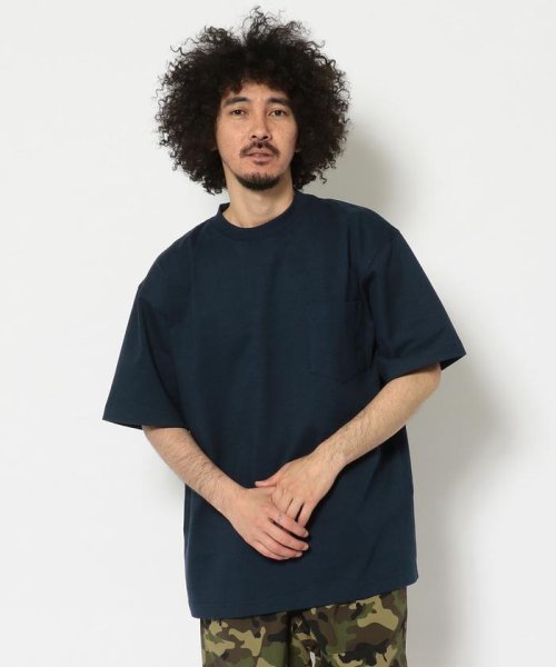 BEAVER(ビーバー)/CAMBER/キャンバー　Pocket T－Shirt 8oz. Max－Weight ポケットTシャツ/ネイビー