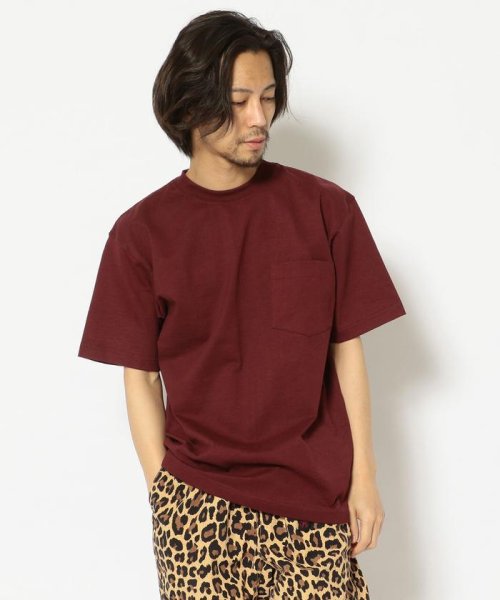 BEAVER(ビーバー)/CAMBER/キャンバー　Pocket T－Shirt 8oz. Max－Weight ポケットTシャツ/バーガンディ5