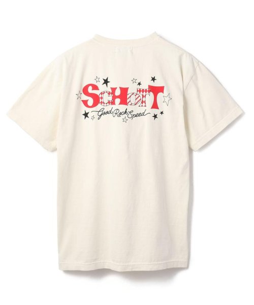 Schott(ショット)/ｘGRS/グッドロックスピード/STAR POP SCH LOGO T/スターポップ ショットロゴ Tシャツ/オフホワイト3