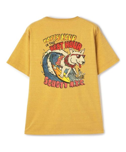 Schott(ショット)/ＳＣＨ－ＳＵＲＦＥＲ　ＤＯＧ　Ｔ－ＳＨＩＲＴ/マスタード3