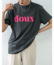 Re:EDIT(リエディ)/[日本製]2TYPEフロッキーロゴTシャツ/ピンク