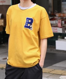 ZIP FIVE(ジップファイブ)/サガラワッペンリンガーTee/マスタード