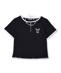 ZIDDY(ジディー)/ネックレス付 テレコ ZIP Tシャツ (130~160cm)/ブラック