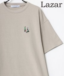 LAZAR(ラザル)/【Lazar】Cute Couple ビッグシルエット ワンポイント 刺繍 Tシャツ メンズ レディース 半袖/柄3