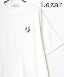 LAZAR(ラザル)/【Lazar】Cute Couple ビッグシルエット ワンポイント 刺繍 Tシャツ メンズ レディース 半袖/柄5