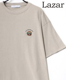 LAZAR(ラザル)/【Lazar】Pizza ＆ Hamburger ビッグシルエット ワンポイント 刺繍 Tシャツ/柄7
