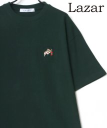 LAZAR(ラザル)/【Lazar】Pizza ＆ Hamburger ビッグシルエット ワンポイント 刺繍 Tシャツ/柄4