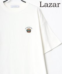 LAZAR(ラザル)/【Lazar】Pizza ＆ Hamburger ビッグシルエット ワンポイント 刺繍 Tシャツ/柄5
