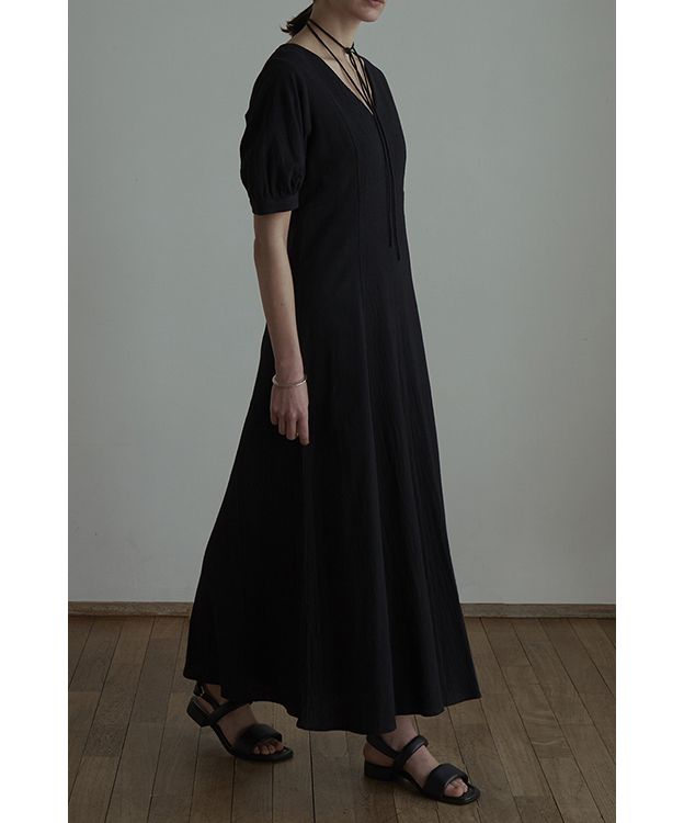 【CLANE】 LADY SHAPE LINE ONE PIECE BLACK