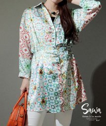 Sawa a la mode/モロッカン模様のチュニックシャツ/504749407