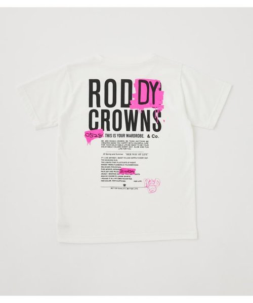 RODEO CROWNS WIDE BOWL(ロデオクラウンズワイドボウル)/キッズ0528 R LOGO Tシャツ/O/WHT1