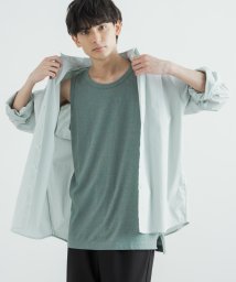 Rocky Monroe(ロッキーモンロー)/タンクトップ メンズ PREMIERE LINEN プレミアリネン コットン天竺 インナー レイヤード シンプル 無地 重ね着 ボックス カジュアル 日本製 国/ミント