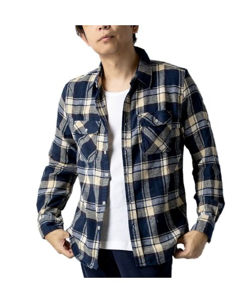 メンズ シャツ 長袖 冬 秋 おしゃれ メンズシャツ 秋冬 カジュアルシャツ ネルシャツ ネルチェックシャツ M L Ll Geneless Geneless Magaseek