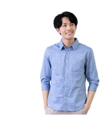  GENELESS/リネン シャツ メンズ 七分袖 ストレッチ 綿麻 麻 コットンリネン M L LL XL 大きいサイズ/504750595