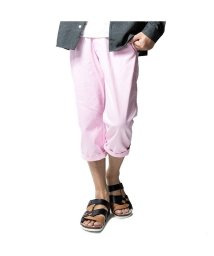  GENELESS(GENELESS)/クロップドパンツ メンズ ひざ下 7分丈 綿100％ 夏服 夏物 ショートパンツ コットン ハーフパンツ/ピンク