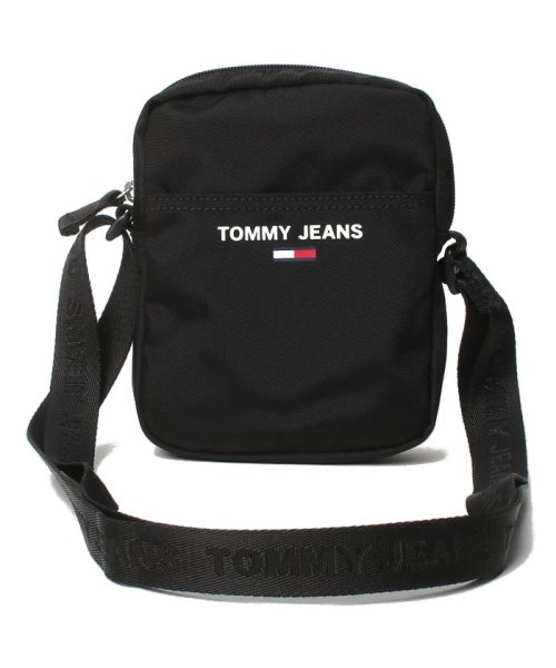 TOMMY JEANS(トミージーンズ)/ロゴプリントリポーターバッグ/ブラック